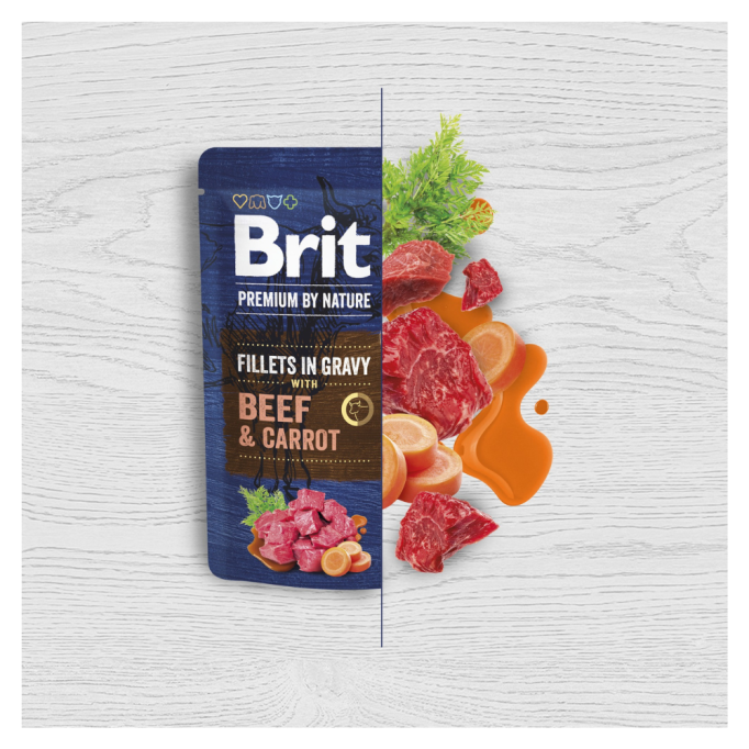 Brit Premium Fillets in Gravy Multipack Вологий корм Мультипак для дорослих собак малих порід (в соусі) 85г 12шт