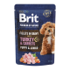 Brit Premium Fillets in Gravy Turkey & Carrots Puppy Вологий корм з філе індички і морквою для цуценят малих порід (в соусі) 85г 24шт