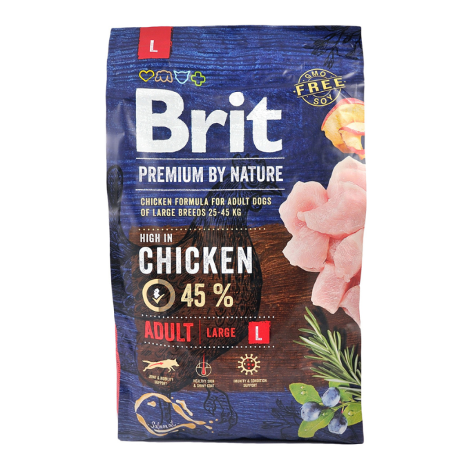 Brit Premium Adult L Сухий корм з куркою для дорослих собак великих порід 3кг