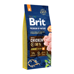Brit Premium Junior M Сухий корм для цуценят і молодих собак середніх порід 15кг
