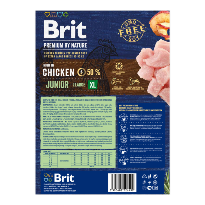 Brit Premium Junior XL Сухий корм для цуценят і молодих собак гігантських порід 3кг