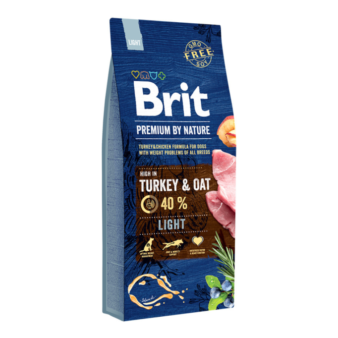 Brit Premium Light Сухий корм з індичкою для дорослих собак з надмірною масою тіла 3кг