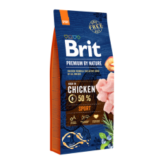 Brit Premium Sport Сухий корм з куркою для дорослих собак усіх порід з високими витратами енергії 15кг