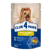 Club 4 Paws Adult Dog with Rabbit in gravy Вологий корм з кроликом для дорослих собак (в соусі) 100г 24шт