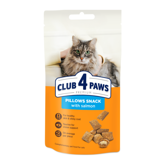 Club 4 Paws Подушечки з лососем для дорослих котів 60г