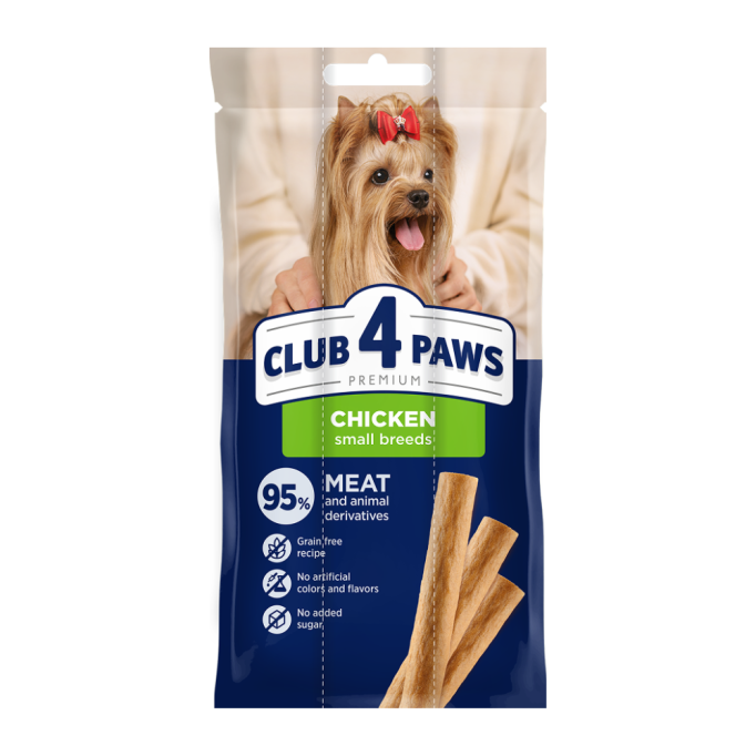 Club 4 Paws М'ясні паличка з куркою для дорослих собак малих порід 12г 3шт