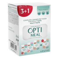 Optimeal Adult Cats Multi Taste Набір №3 Вологого корму для дорослих котів (3+1) 85г 4шт