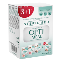 Optimeal Adult Cats Sterilised Multi Taste Набір №6 Вологого корму для дорослих стерилізованих котів з різними смаками (3+1) 85г 4шт