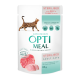 Optimeal Adult Cats Sterilised Beef & Turkey fillet Вологий корм із яловичиною та індичим філе для стерилізованих та кастрованих котів (в желе) 85г 12шт