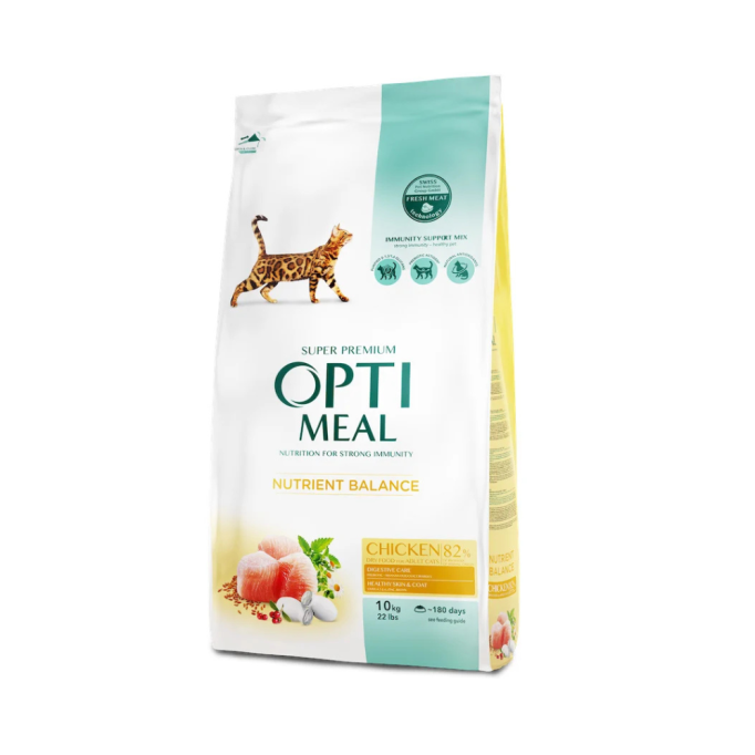 Optimeal Adult Cat Chicken Cухий корм з куркою для дорослих котів 10кг