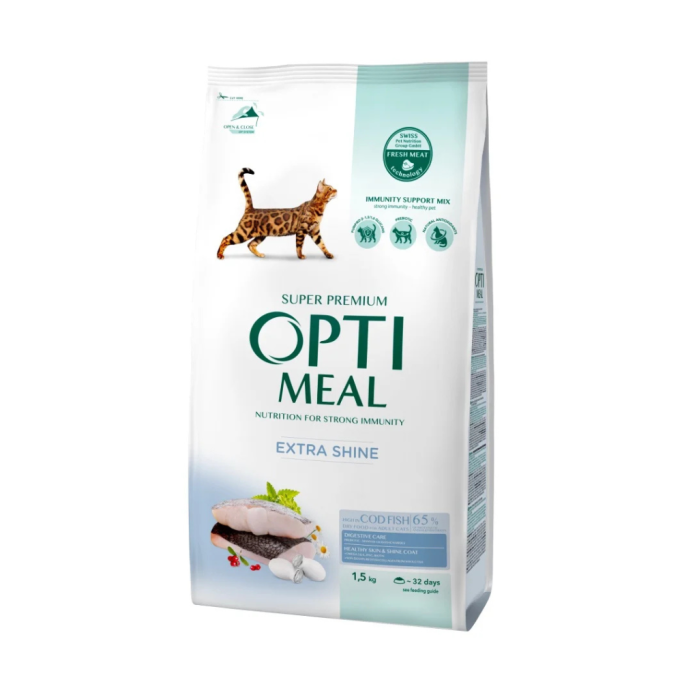 Optimeal Adult Cat Cod Fish Сухий корм з високим вмістом тріски для дорослих котів 1,5кг