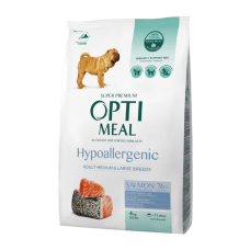 Optimeal Adult Dogs Hypoallergenic Medium & Large Breeds Salmon Гіпоалергенний сухий корм з лососем для дорослих собак середніх та великих порід 4кг