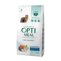 Optimeal Adult Dogs Mini Breed Salmon Сухий корм для дорослих собак мініатюрних порід з високим вмістом лосося 1,5кг