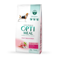 Optimeal Adult Dogs Medium Сухий корм з індичкою для дорослих собак середніх порід 1,5кг